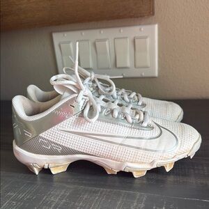 White and Silver Athletic Cleats